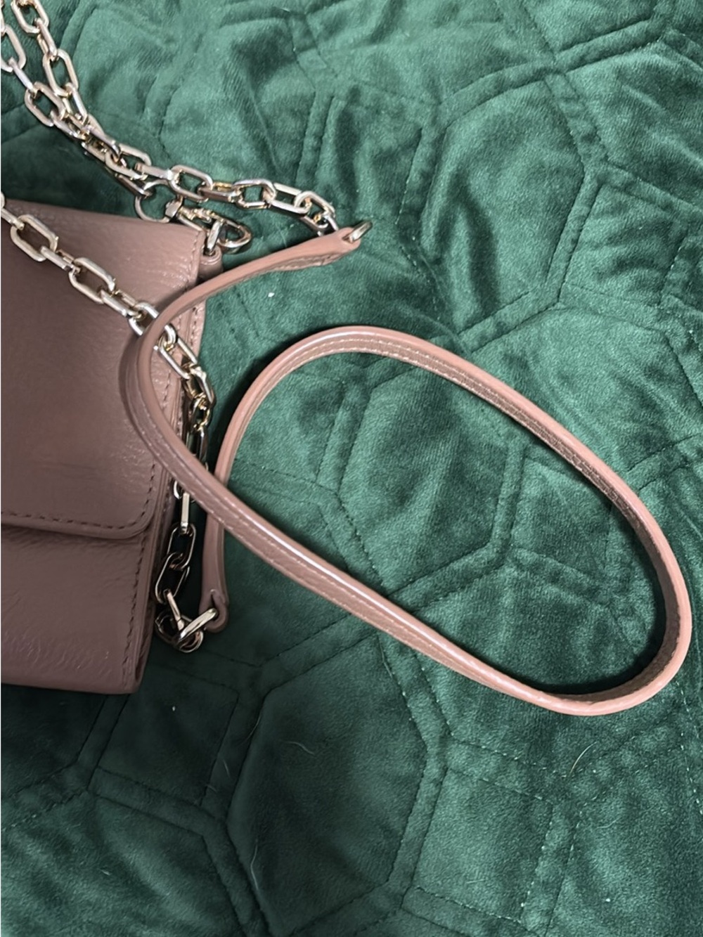Tory Burch Beige/Tan Leather Chain Crossbody Wallet - Picture 5 of 6